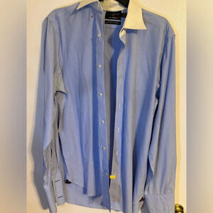 The Classic Blue and White Striped Button-Up Shirt: A Timeless Elegance